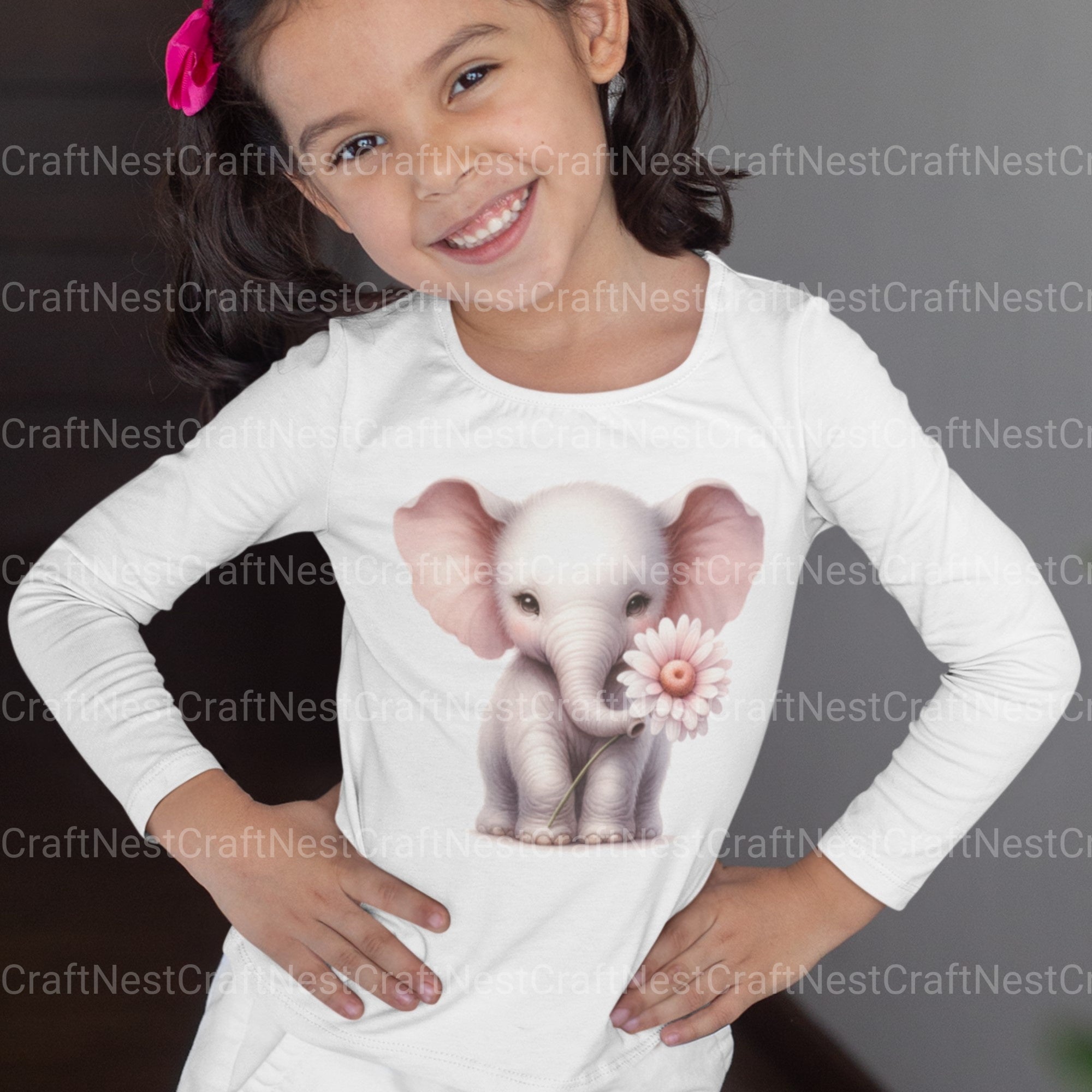 Baby Elephant Clipart Bundle - CraftNest - Digital Crafting and Art