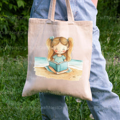 Children Reading Clipart Bundle - CraftNest - Digital Crafting and Art