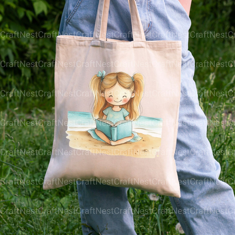 Children Reading Clipart Bundle - CraftNest - Digital Crafting and Art