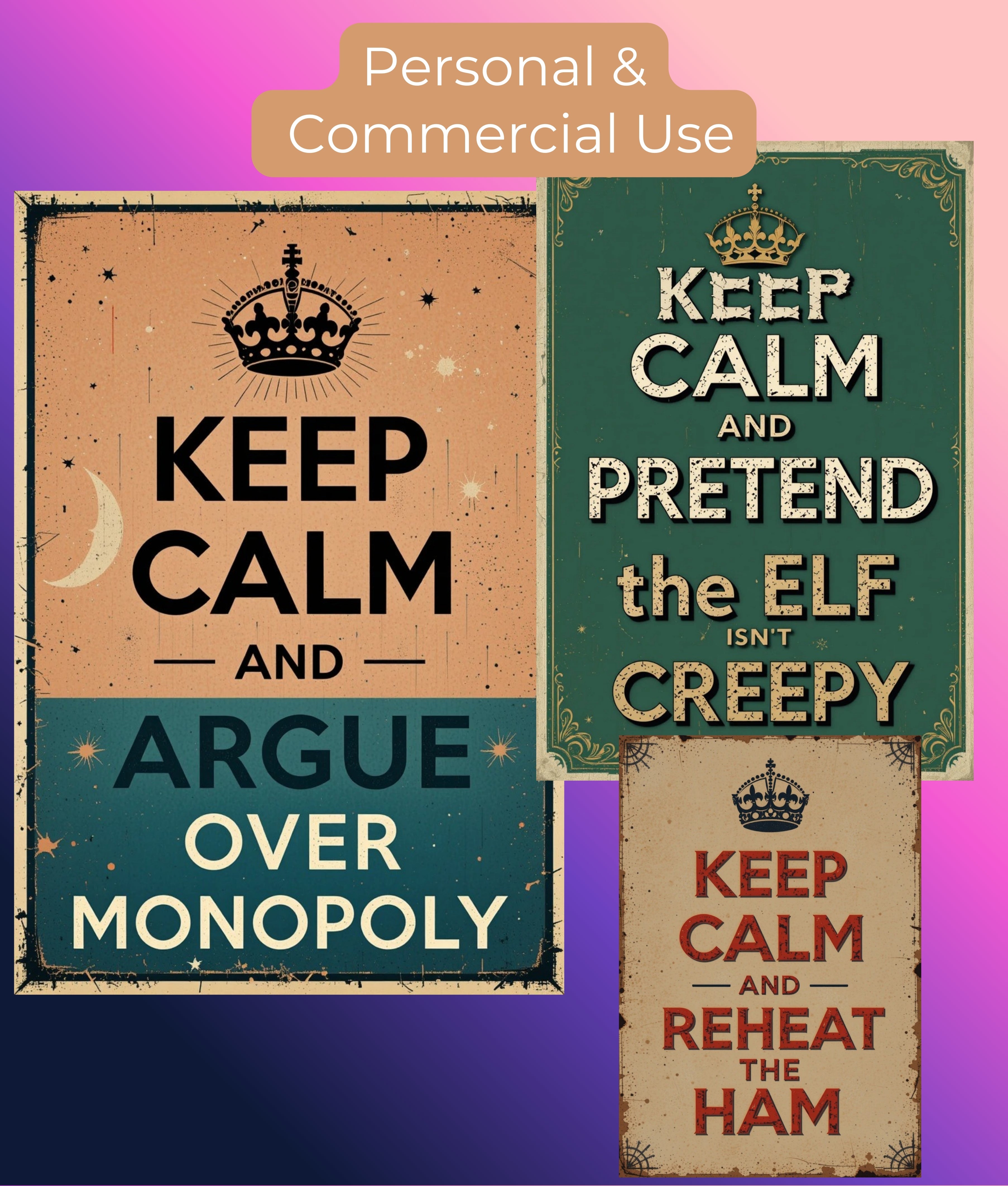 Christmas Wall Art Clipart Bundle