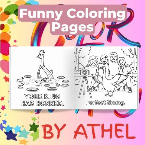 Feathered Mayhem: Goose Coloring Book Bundle - CraftNest - Digital Crafting and Art