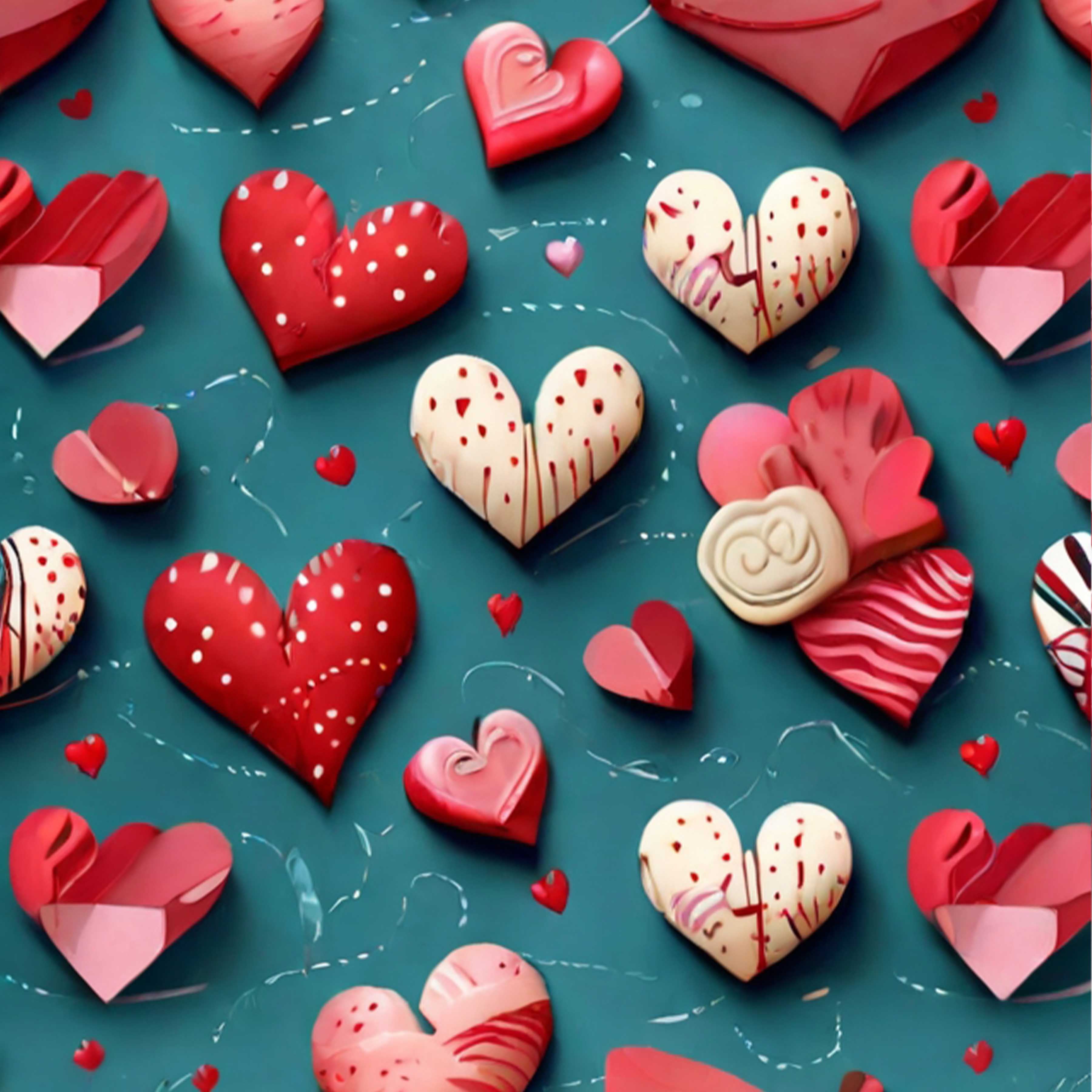 Valentine's Day Seamless Digital Paper 2 - CraftNest - Digital Crafting and Art