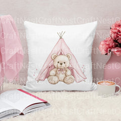Pink Teddy Bear Clipart Bundle - CraftNest - Digital Crafting and Art