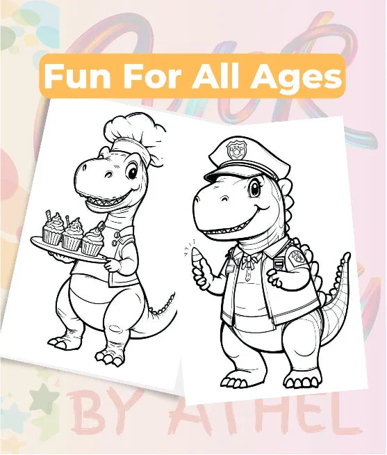Dinosaur Coloring Books Bundle - CraftNest - Digital Crafting and Art