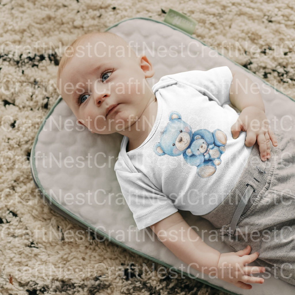 Blue Teddy Bear Clipart Bundle - CraftNest - Digital Crafting and Art