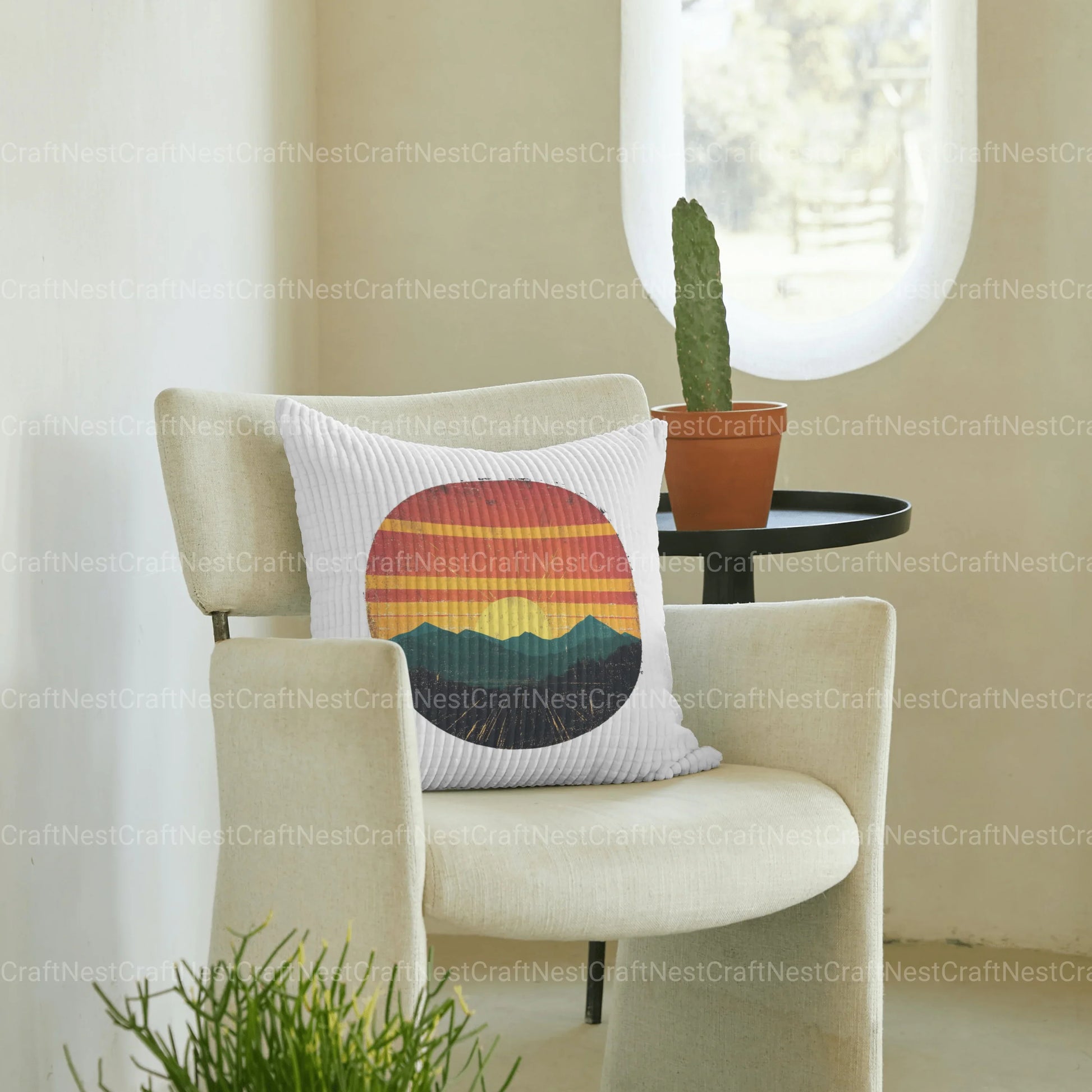 Retro Sunsets 2 Clipart Bundle 1 - CraftNest - Digital Crafting and Art