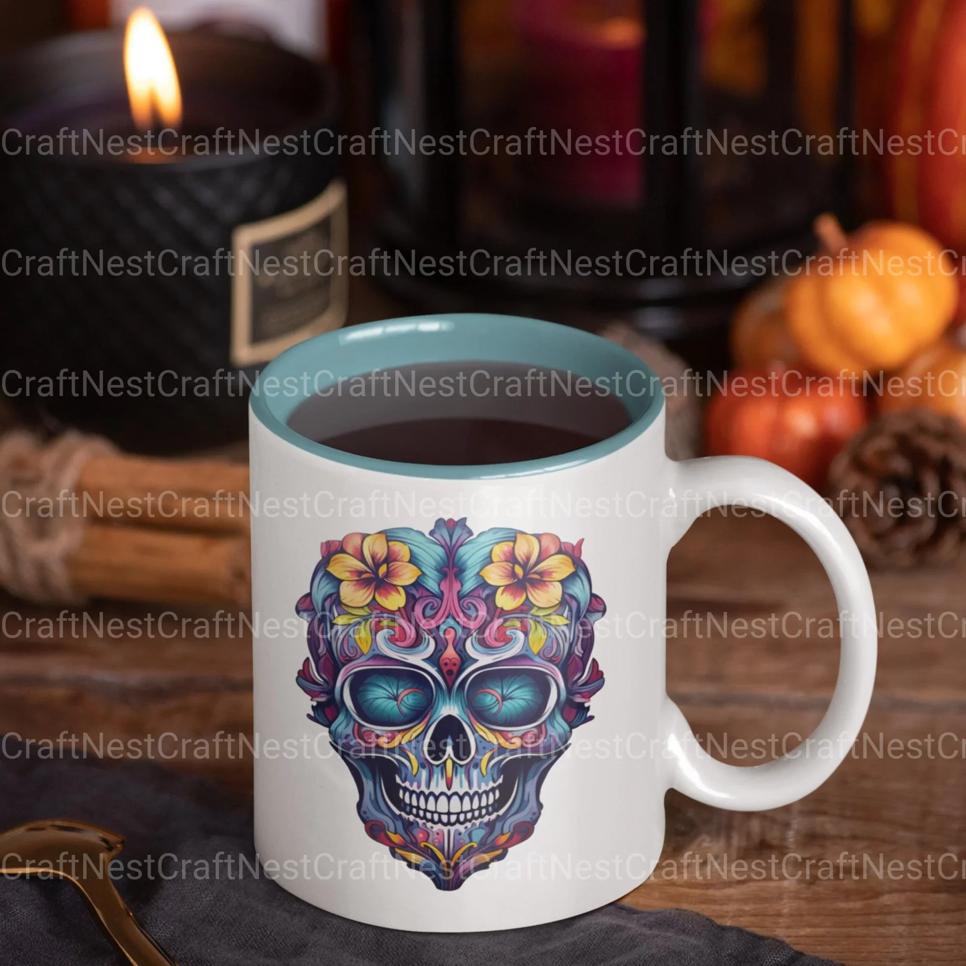 Skulls Ornamental Clipart Bundle - CraftNest - Digital Crafting and Art