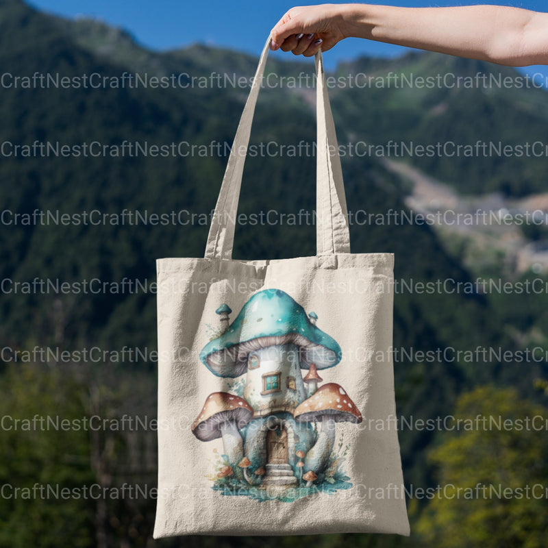 Mushroom Houses Clipart Bundle - CraftNest - Digital Crafting and Art