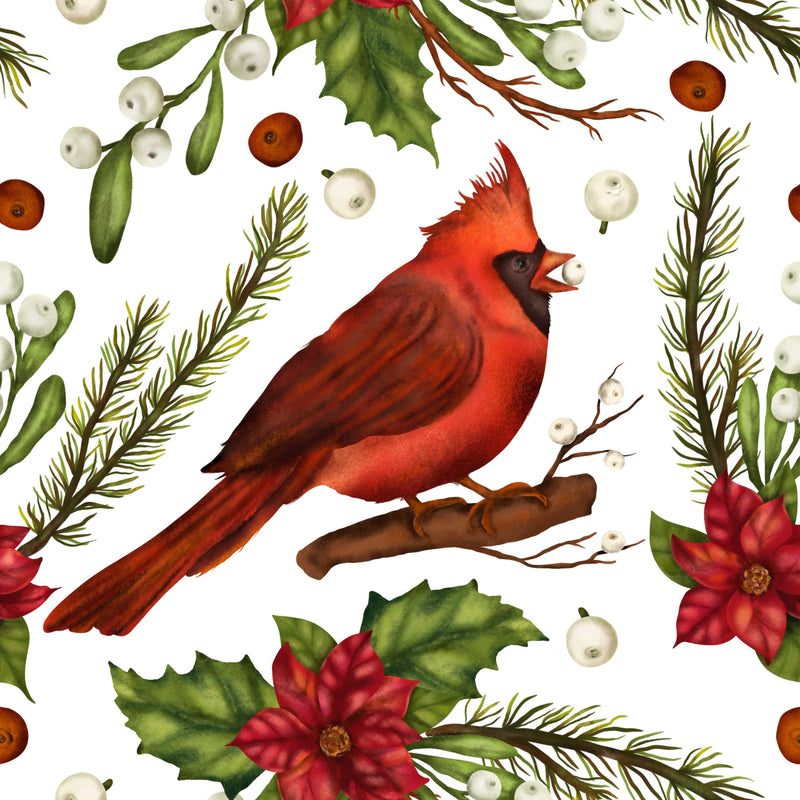 Cardinal Seamless Digital Paper - CraftNest - Digital Crafting and Art