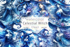 Celestial Witches Clipart Bundle - CraftNest - Digital Crafting and Art