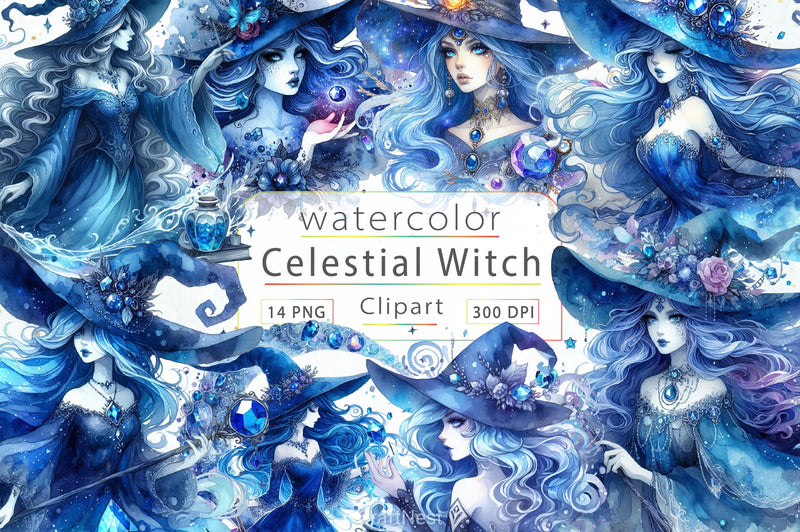 Celestial Witches Clipart Bundle - CraftNest - Digital Crafting and Art