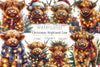 Christmas Highland Cow Clipart Bundle 12