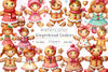 Christmas Gingerbread Cookie Clipart Bundle
