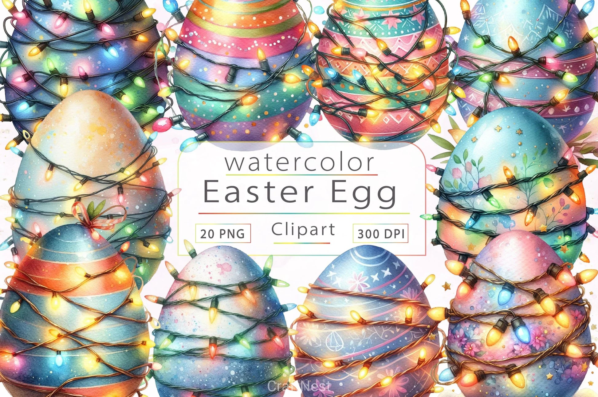 Easter Egg Clipart Bundle 4 - CraftNest - Digital Crafting and Art