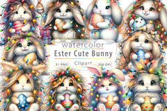 Easter Bunny Clipart Bundle 20 - CraftNest - Digital Crafting and Art