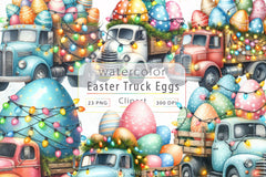 Easter Truck With Egg Clipart Bundle - CraftNest - Digital Crafting and Art