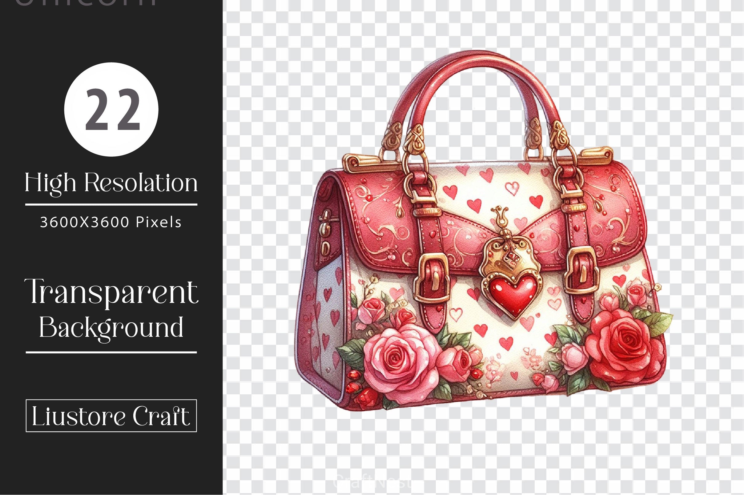 Valentine Handbag Clipart Bundle - CraftNest - Digital Crafting and Art