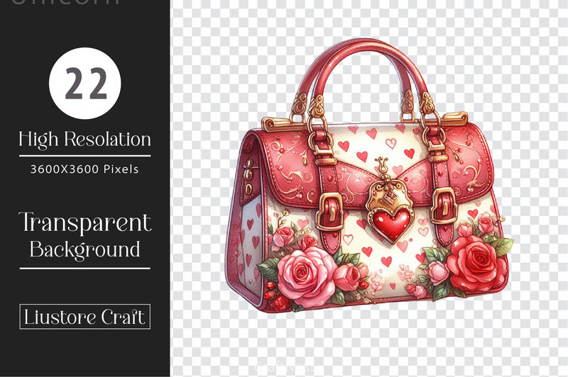 Valentine Handbag Clipart Bundle - CraftNest - Digital Crafting and Art