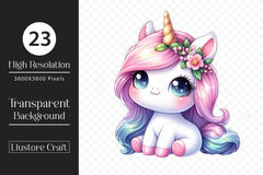 Cute Unicorn Clipart Bundle 10 - CraftNest - Digital Crafting and Art
