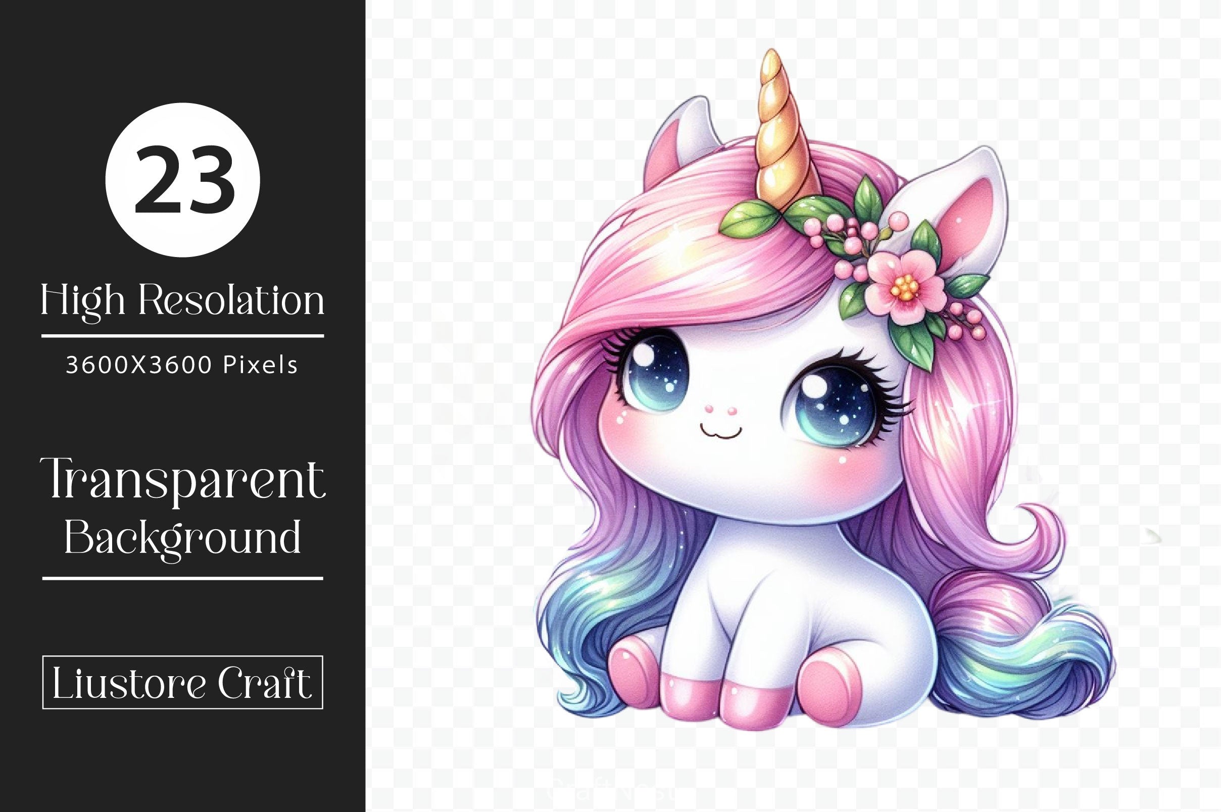 Cute Unicorn Clipart Bundle 10 - CraftNest - Digital Crafting and Art