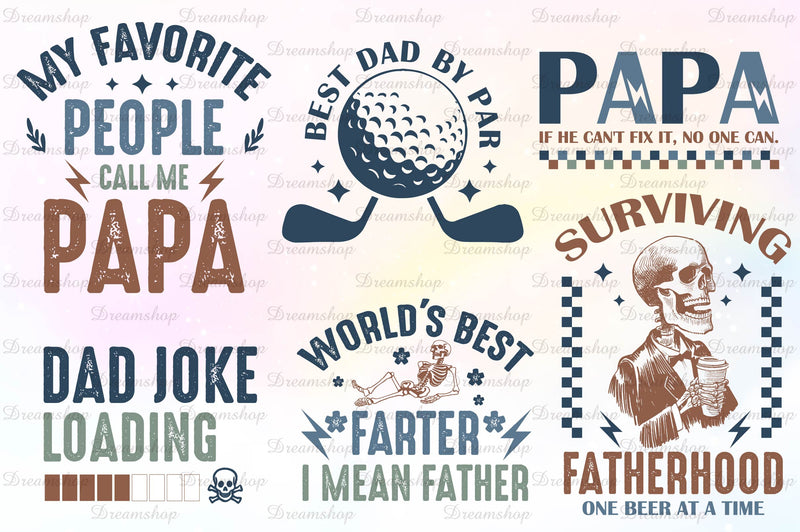 Fathers Day Dad Papa SVG Clipart Bundle - CraftNest - Digital Crafting and Art