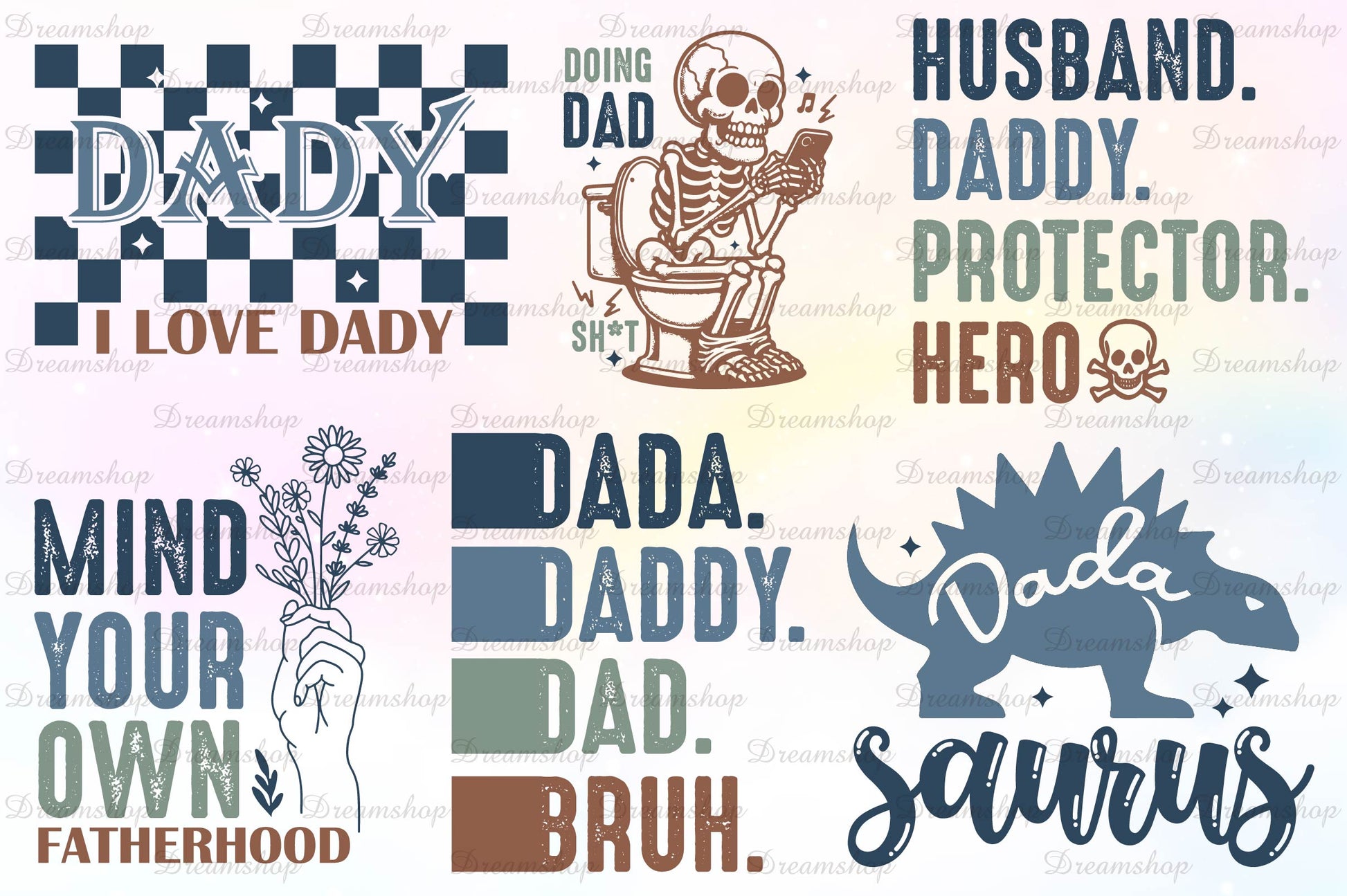 Fathers Day Dad Papa SVG Clipart Bundle - CraftNest - Digital Crafting and Art
