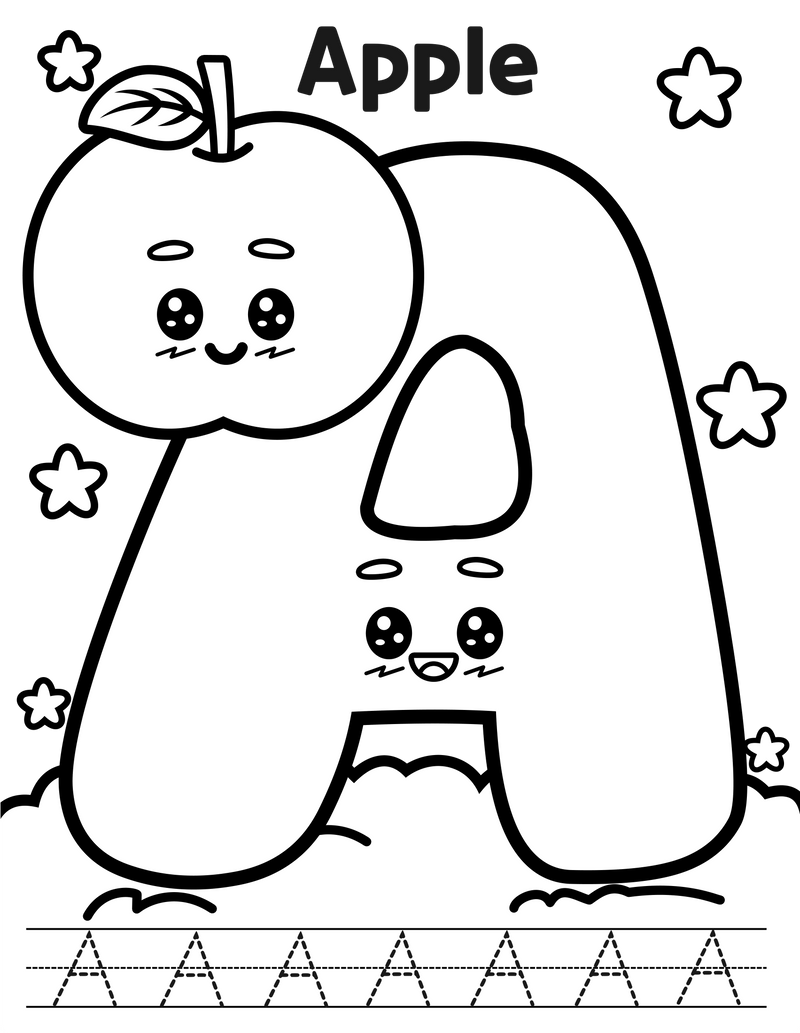 Alphabet Coloring Book - CraftNest - Digital Crafting and Art