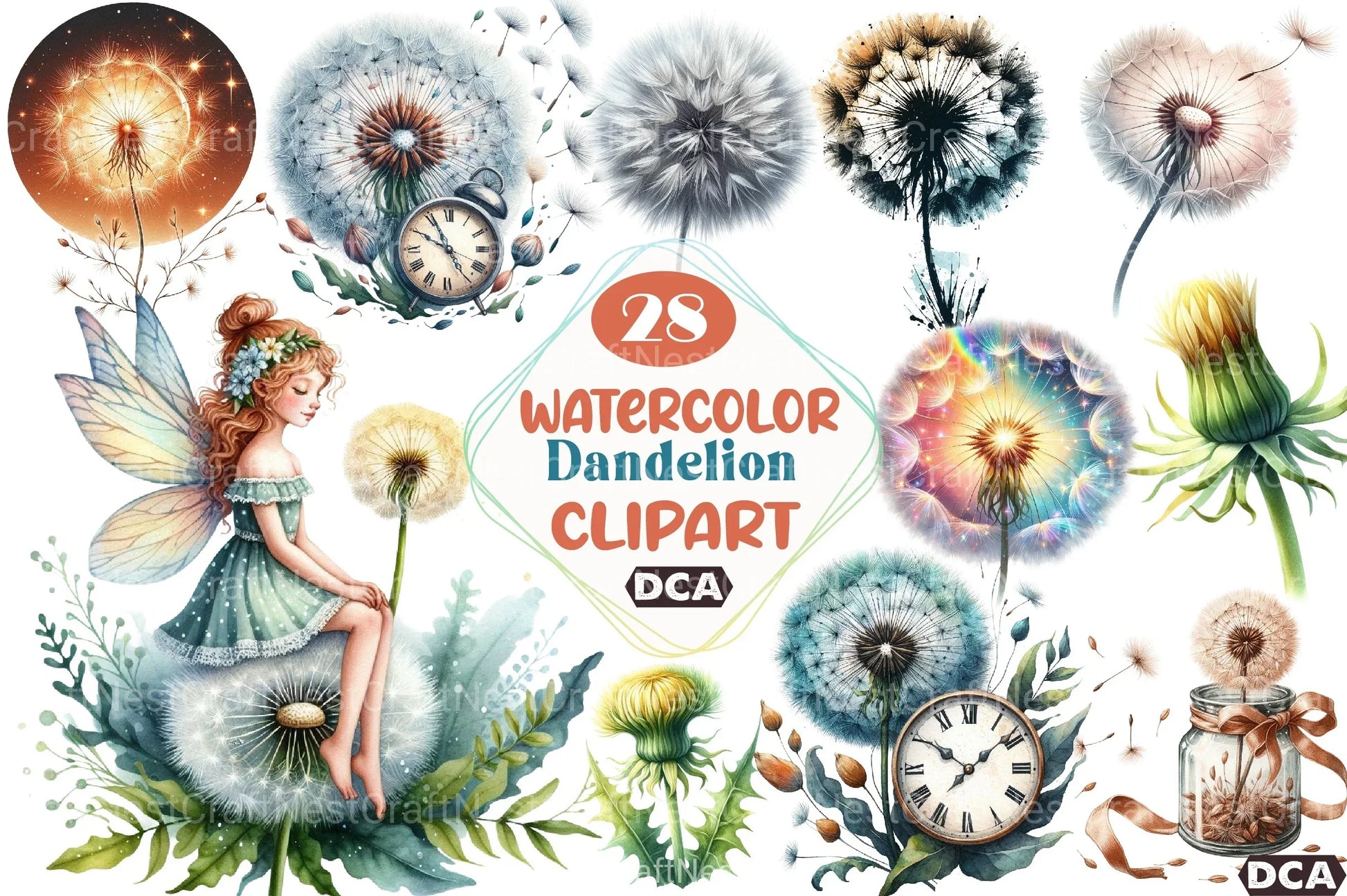 Dandelion Clipart Bundle 99 - CraftNest - Digital Crafting and Art