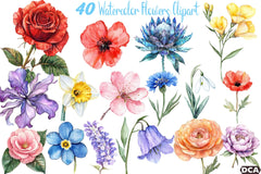 Flower Clipart Bundle for Creative Designs - CraftNest - Digital Crafting and Art