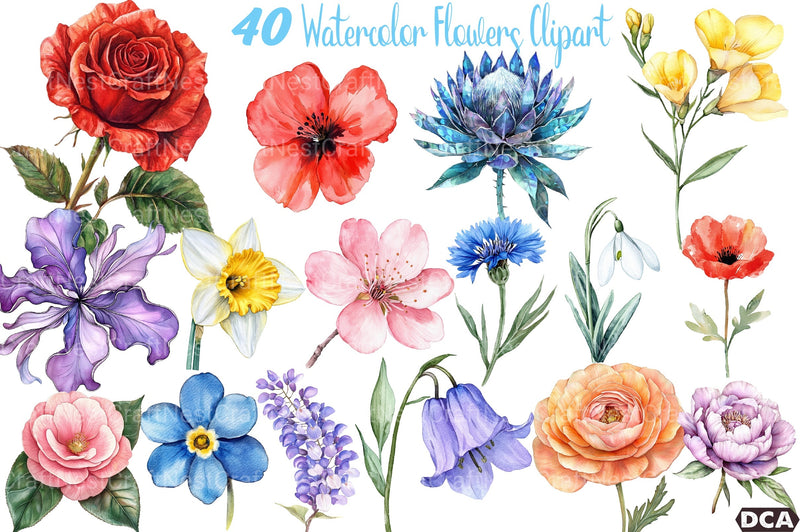 Flower Clipart Bundle for Creative Designs - CraftNest - Digital Crafting and Art