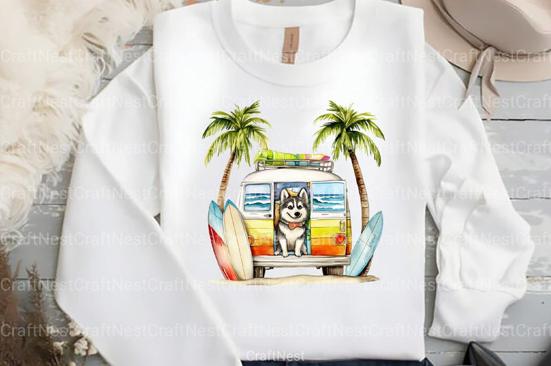 Summer Dogs Clipart Bundle 99 - CraftNest - Digital Crafting and Art