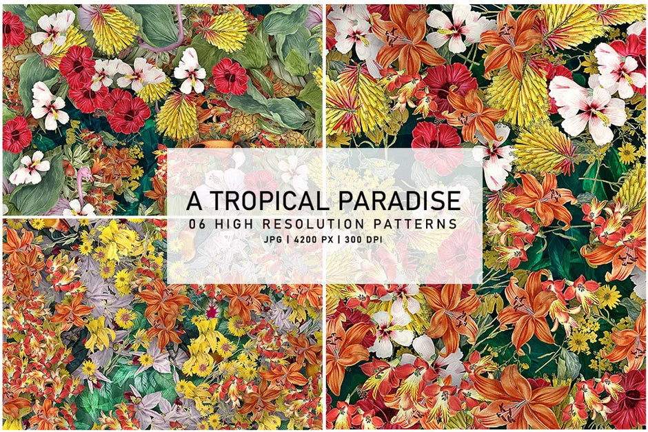 Tropical Papers Collection | Summer Digital Papers