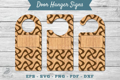 Abstract Door Hanger Signs Clipart Bundle - CraftNest - Digital Crafting and Art