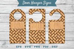 Abstract Door Hanger Signs Clipart Bundle - CraftNest - Digital Crafting and Art