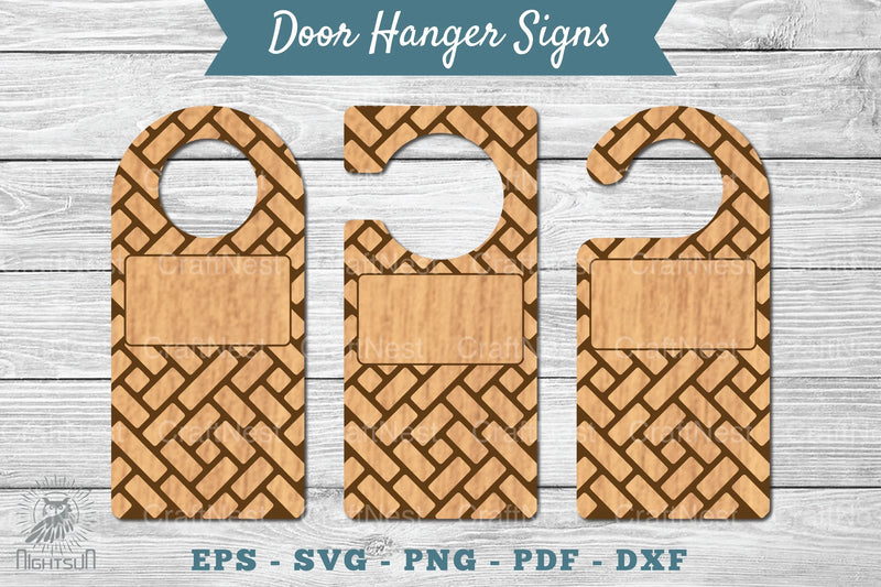 Abstract Door Hanger Signs Clipart Bundle - CraftNest - Digital Crafting and Art