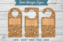 Abstract Door Hanger Signs Template Clipart Bundle - CraftNest - Digital Crafting and Art