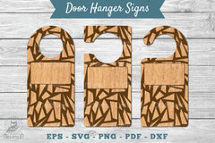 Abstract Door Hanger Signs Template Clipart Bundle - CraftNest - Digital Crafting and Art