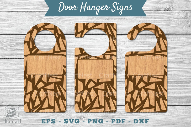 Abstract Door Hanger Signs Template Clipart Bundle - CraftNest - Digital Crafting and Art
