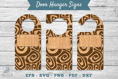 Abstract Door Hanger Signs Template Clipart Bundle - CraftNest - Digital Crafting and Art
