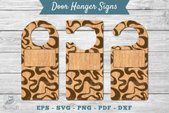 Abstract Door Hanger Signs Template Clipart Bundle - CraftNest - Digital Crafting and Art