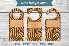 Abstract Door Hanger Signs Template SVG Bundle - CraftNest - Digital Crafting and Art