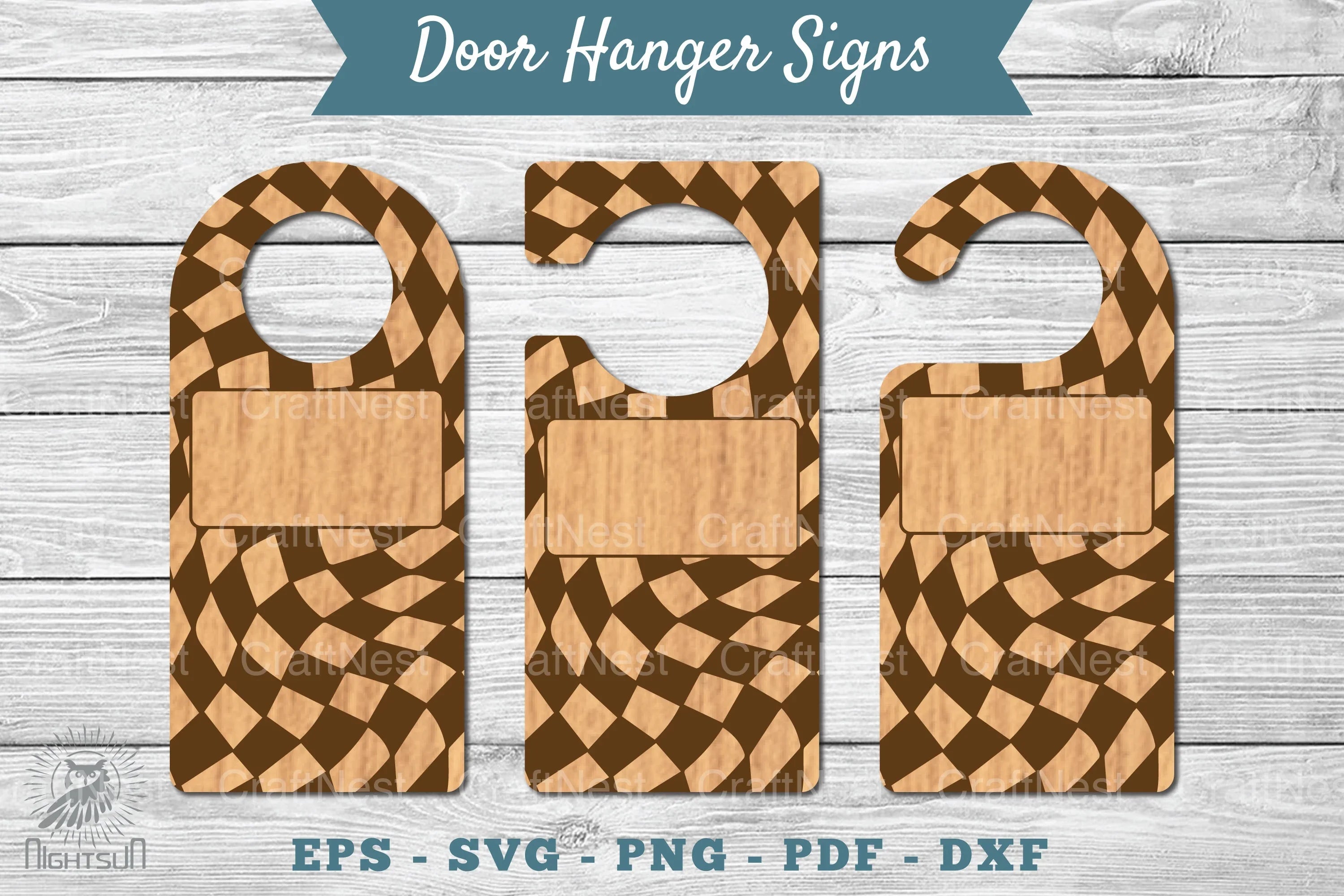 Abstract Door Hanger Signs Template Clipart Bundle - CraftNest - Digital Crafting and Art