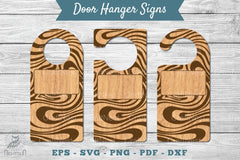 Abstract Door Hanger Signs Template Clipart Bundle - CraftNest - Digital Crafting and Art