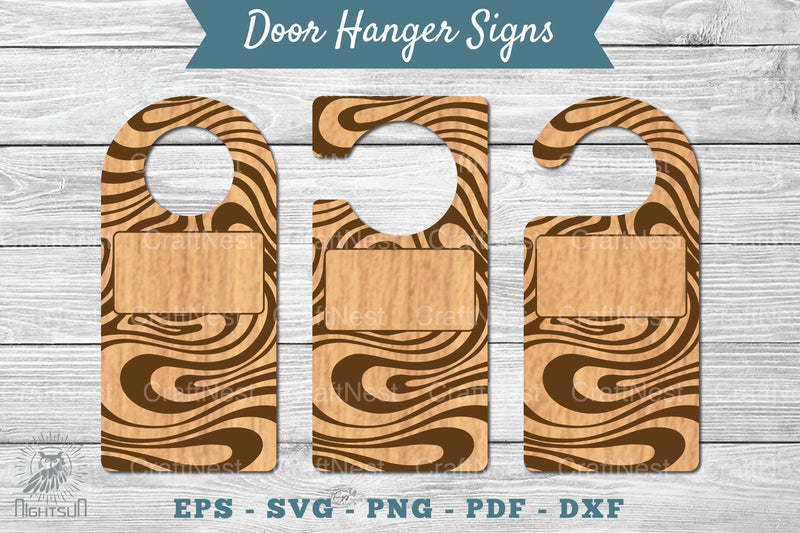 Abstract Door Hanger Signs Template Clipart Bundle - CraftNest - Digital Crafting and Art