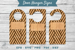 Abstract Door Hanger Signs Template Clipart Bundle - CraftNest - Digital Crafting and Art
