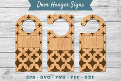 Abstract Door Hanger Signs Template Clipart Bundle - CraftNest - Digital Crafting and Art