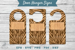 Abstract Door Hanger Signs Template SVG Bundle - CraftNest - Digital Crafting and Art