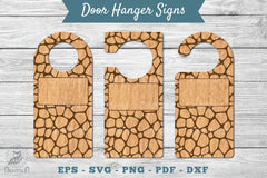 Abstract Door Hanger Signs Clipart Bundle - CraftNest - Digital Crafting and Art