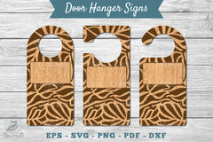 Abstract Door Hanger Signs Template Clipart Bundle - CraftNest - Digital Crafting and Art