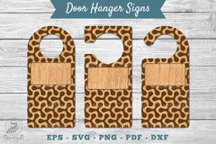 Abstract Door Hanger Signs Template Clipart Bundle - CraftNest - Digital Crafting and Art